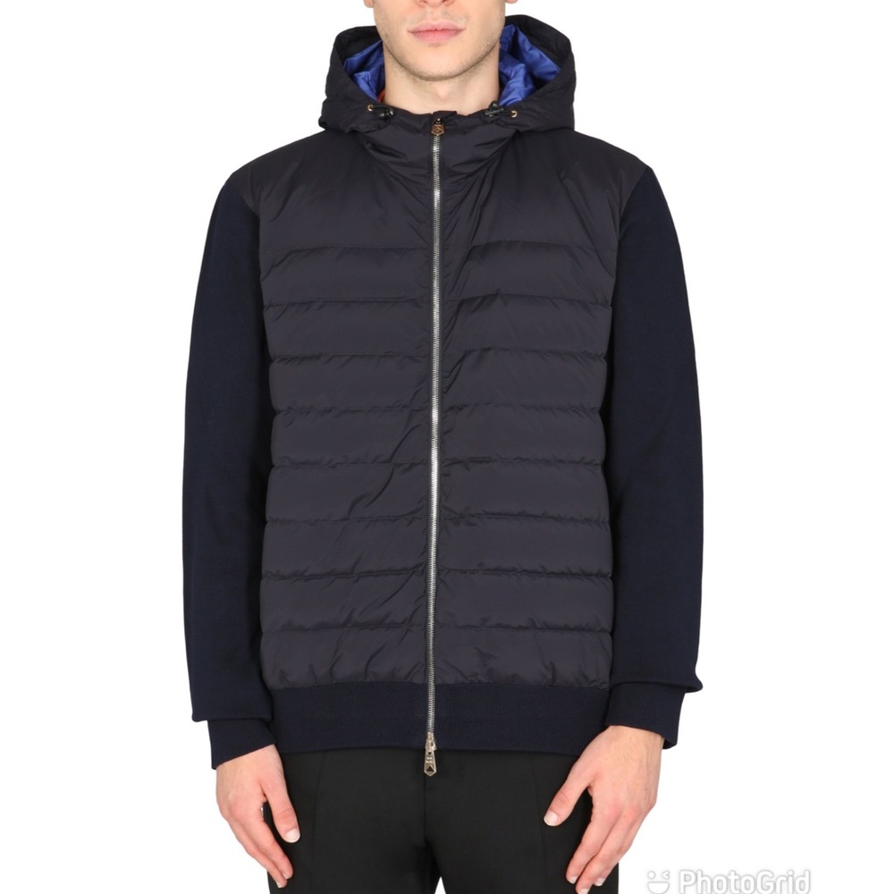 PAUL SMITH “HYBRID DOWN" NYLON BLEND HOODED JACKET